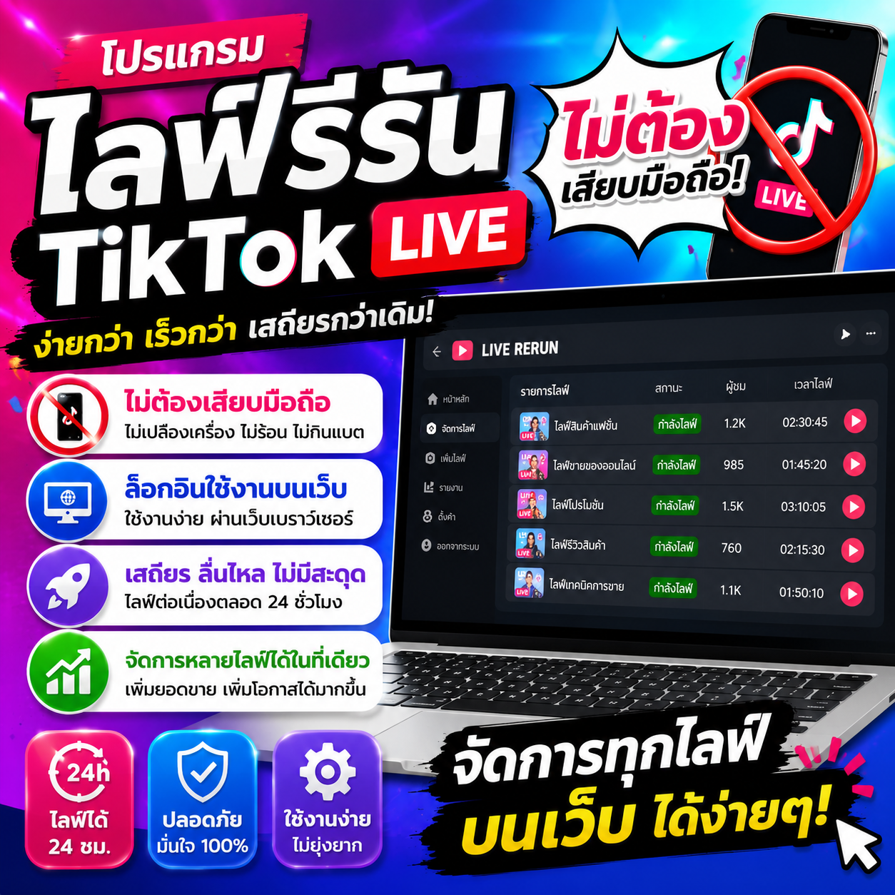 ไลฟ์รีรัน Tiktok